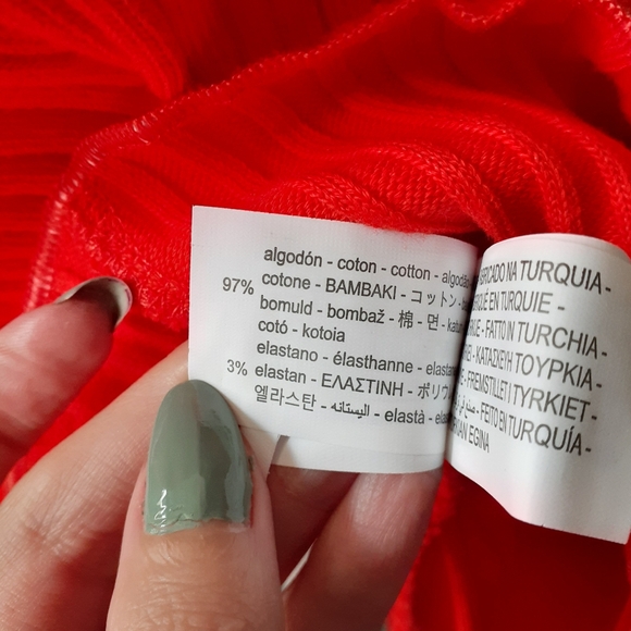 NWOT Zara Ribbed Stretch Cotton Midi Dress - Picture 7 of 11